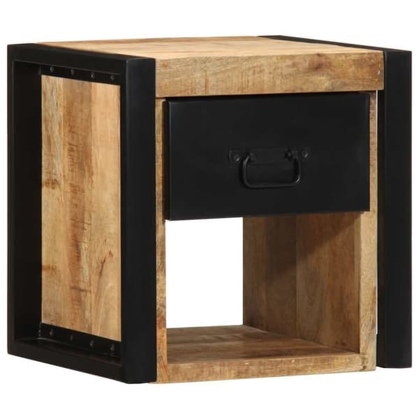 vidaXL sengeskabe 2 stk 40x35x40 cm massivt ru mangotræ