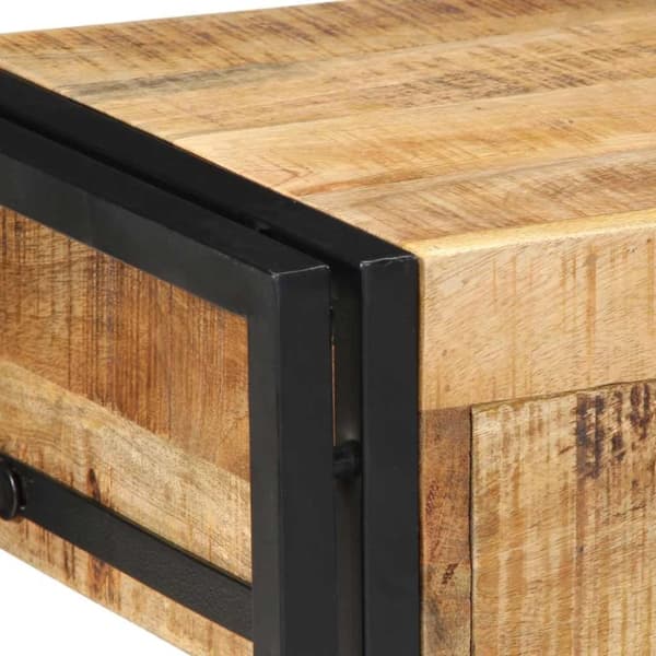 vidaXL sengebord 40x35x50 cm massivt ru mangotræ