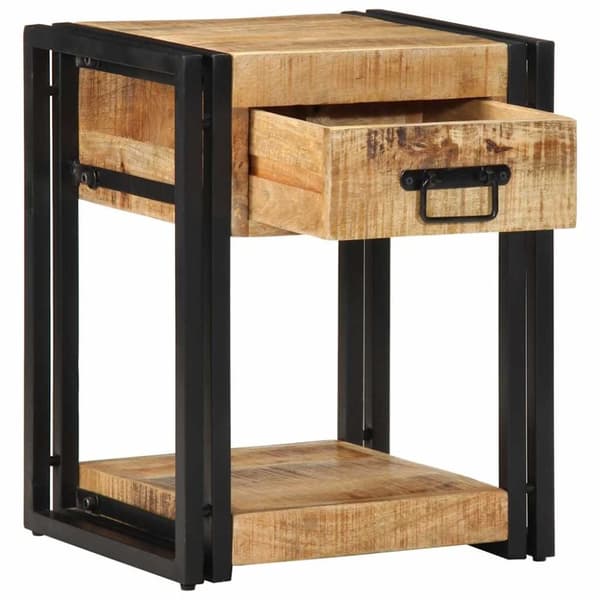 vidaXL Nattbord 40x35x50 grov heltre mango
