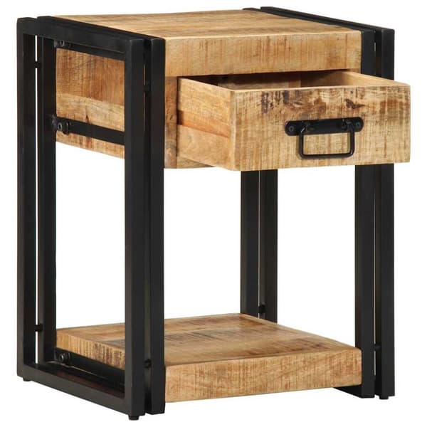vidaXL Nattskap 2 stk 40x35x50 cm grovt heltre mangotre