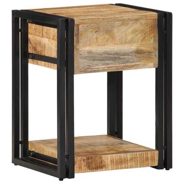 vidaXL Nattskap 2 stk 40x35x50 cm grovt heltre mangotre