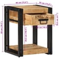 Miniatyrbilde 9 av 11: vidaXL Nattskap 2 stk 40x35x50 cm grovt heltre mangotre