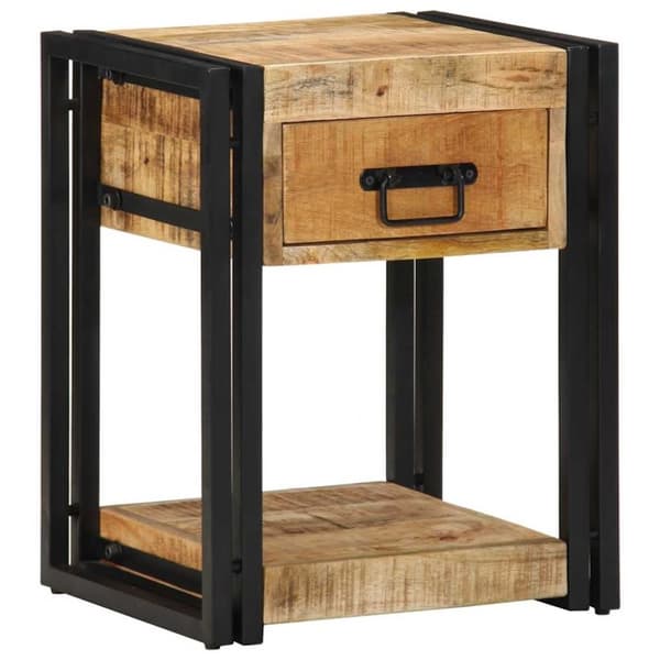 vidaXL Nattskap 2 stk 40x35x50 cm grovt heltre mangotre