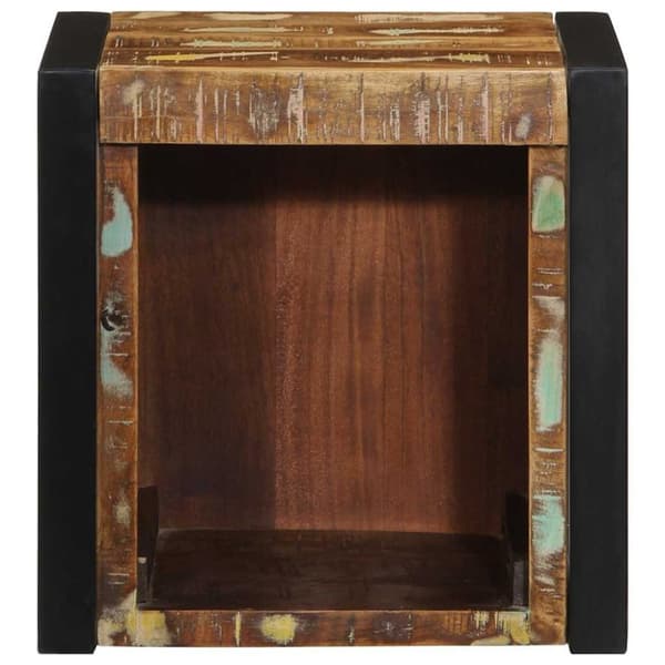 vidaXL Nattbord flerfarget 40x35x40 cm gjenvunnet heltre