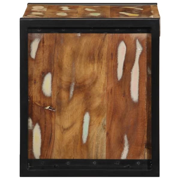 vidaXL Nattbord flerfarget 40x35x40 cm gjenvunnet heltre