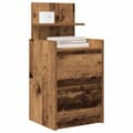 Miniatyrbilde 5 av 11: vidaXL Nattbord med 2 skuffer gammelt tre 38x34x80 cm