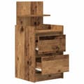Miniatyrbilde 6 av 11: vidaXL Nattbord med 2 skuffer gammelt tre 38x34x80 cm