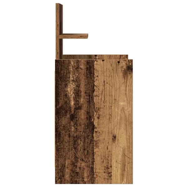 vidaXL Nattbord med 2 skuffer gammelt tre 38x34x80 cm