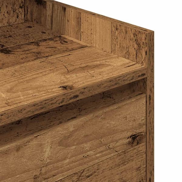 vidaXL Nattbord med 2 skuffer gammelt tre 38x34x80 cm