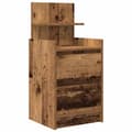 Miniatyrbilde 1 av 11: vidaXL Nattbord med 2 skuffer gammelt tre 38x34x80 cm