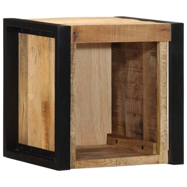 vidaXL Nattskap 2 stk 40x35x40 cm grovt heltre mangotre