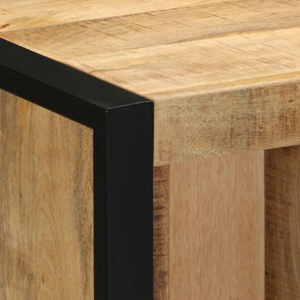 vidaXL Nattskap 2 stk 40x35x40 cm grovt heltre mangotre