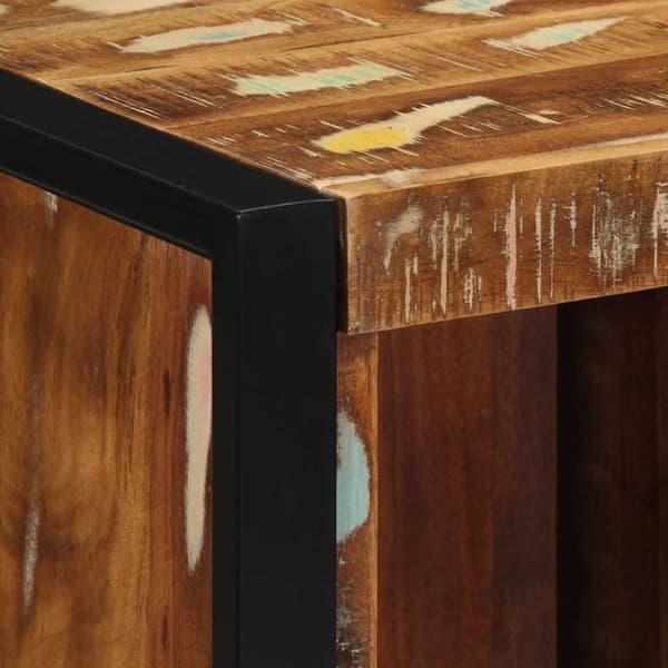 vidaXL Nattbord 2 stk flerfarget 40x35x40 cm gjenvunnet heltre