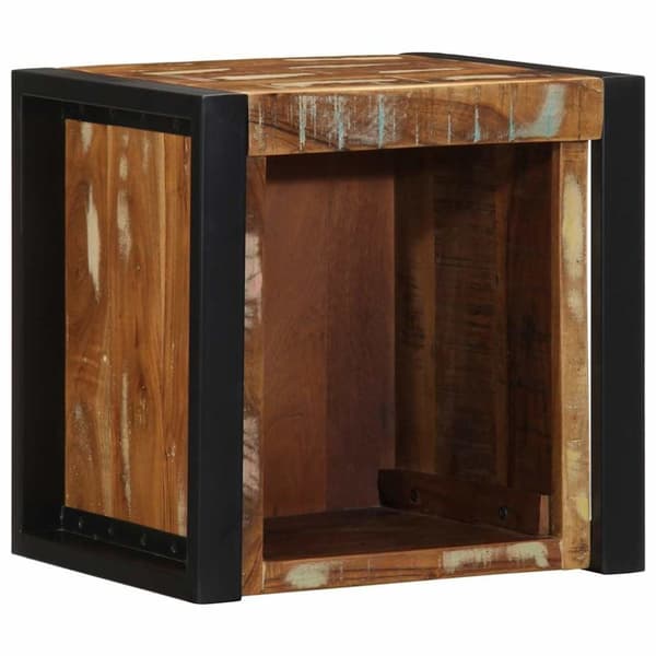 vidaXL Nattbord 2 stk flerfarget 40x35x40 cm gjenvunnet heltre