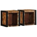 Miniatyrbilde 1 av 11: vidaXL Nattbord 2 stk flerfarget 40x35x40 cm gjenvunnet heltre