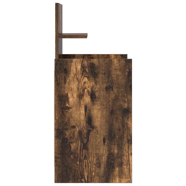 vidaXL Sängbord med 2 lådor 2 st rökt ek 38x34x80 cm