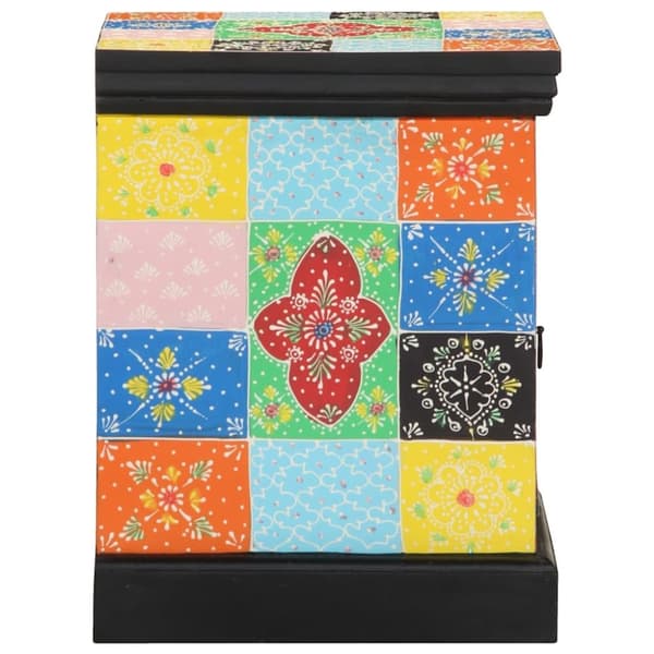 vidaXL sengeskabe 2 stk 40x35x45 cm massivt mangotræ flerfarvet