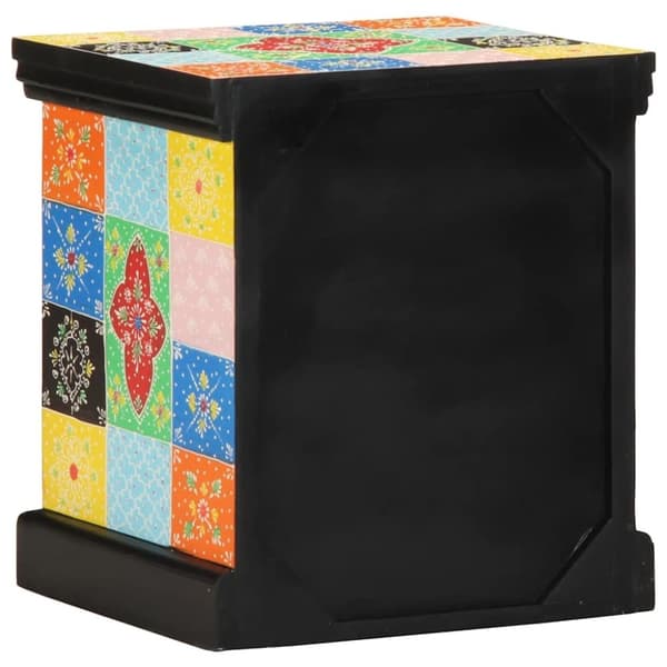 vidaXL sengeskabe 2 stk 40x35x45 cm massivt mangotræ flerfarvet