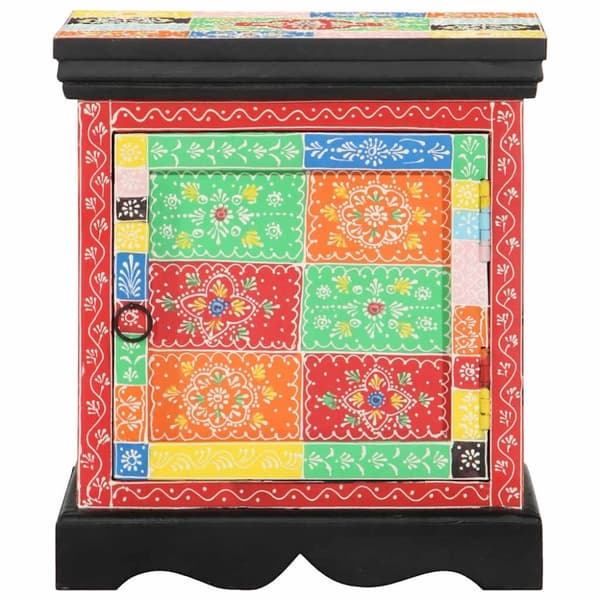 vidaXL sengeskabe 2 stk 40x35x45 cm massivt mangotræ flerfarvet