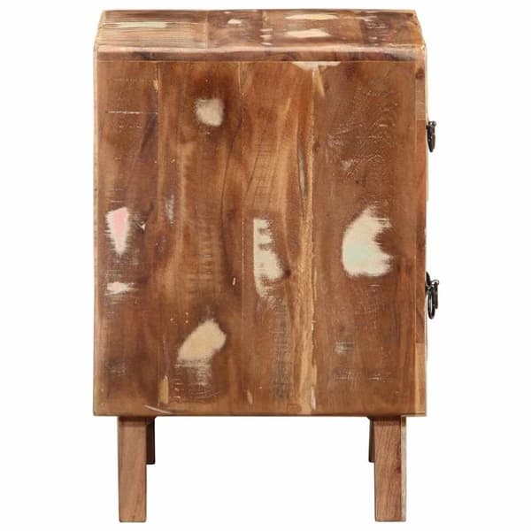 vidaXL yöpöytäkaappi 2 kpl 40x32x46 cm massiivipuu kierrätetty