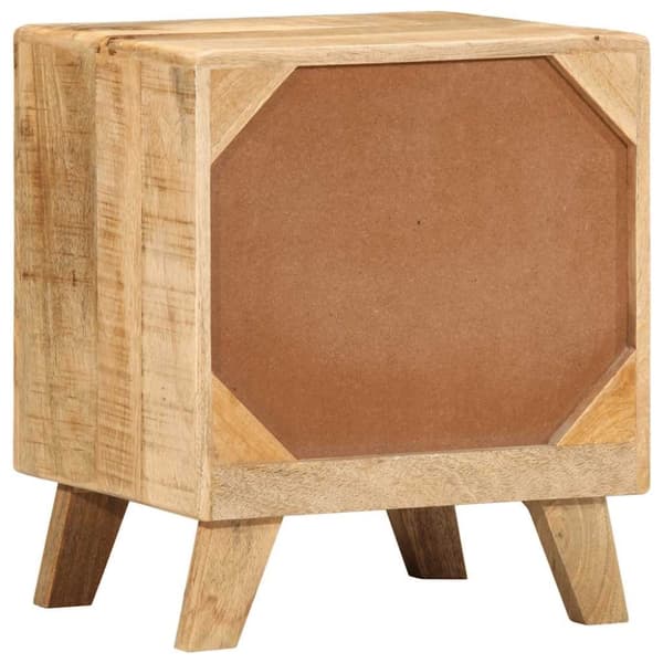 vidaXL sengeborde 2 stk. 40x32x46 cm massivt ru mangotræ