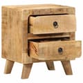 Miniatyrbillede 5 af 11: vidaXL sengeborde 2 stk. 40x32x46 cm massivt ru mangotræ