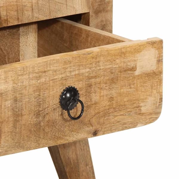 vidaXL sengeborde 2 stk. 40x32x46 cm massivt ru mangotræ