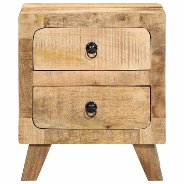 vidaXL Nattbord 40x32x46 cm grovt heltre mangotre