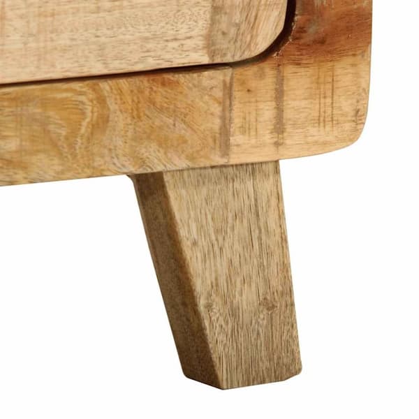 vidaXL Nattskap 2 stk 40x32x46 cm grovt heltre mangotre