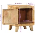 Miniatyrbilde 9 av 11: vidaXL Nattskap 2 stk 40x32x46 cm grovt heltre mangotre