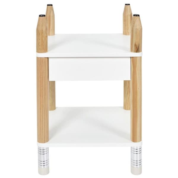 Barnsängbord "crayon" 51cm Vit &amp; Beige - Paris Prix