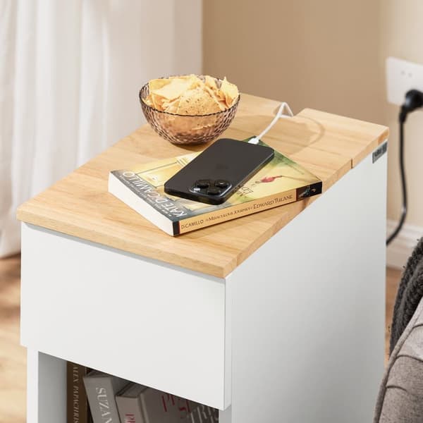 SoBuy Moderne sidebord med opbevaring Sengebord Sofabord Endebord FBT111-II-WN