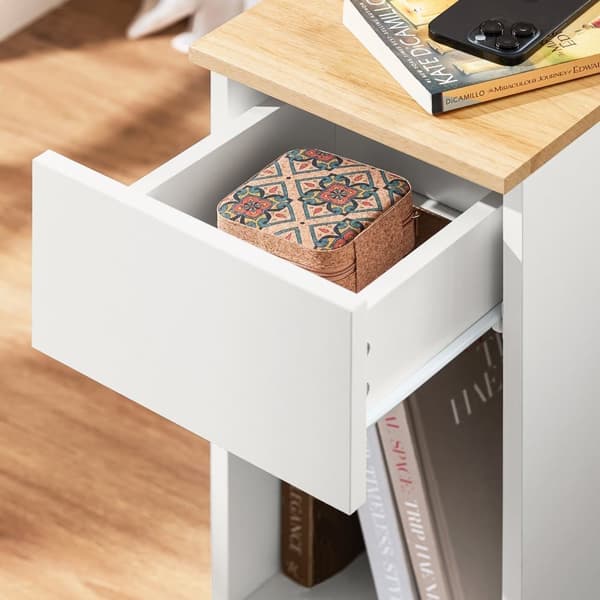 SoBuy Moderne sidebord med opbevaring Sengebord Sofabord Endebord FBT111-II-WN