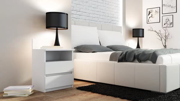 Sengebord Malwa M1 HVID