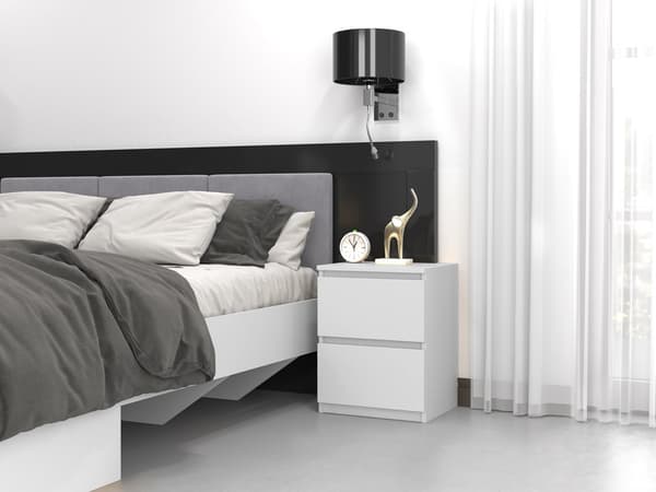 Malwa W2 sängbord VIT