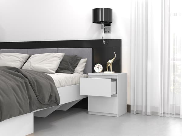 Malwa W2 sängbord VIT