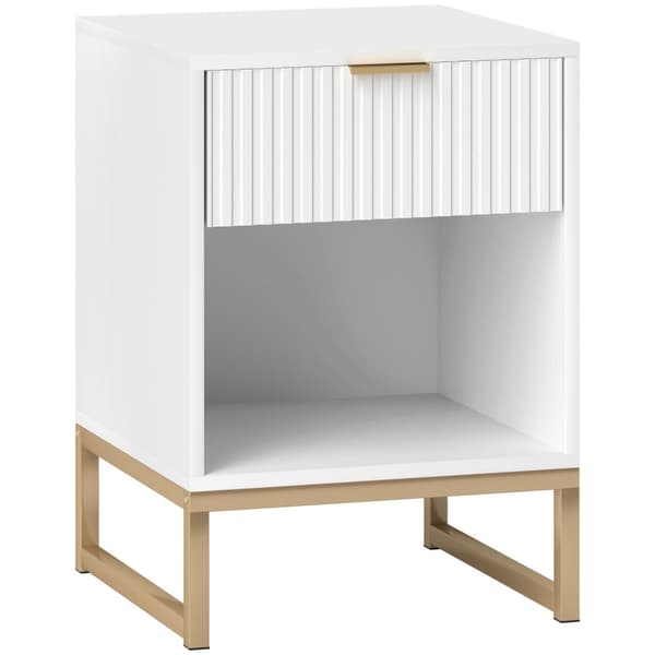 Rootzin sängyn pöytä laatikolla - yöpöytä - sivupöytä - runsaasti säilytystilaa - 40L x 40W x 57H cm