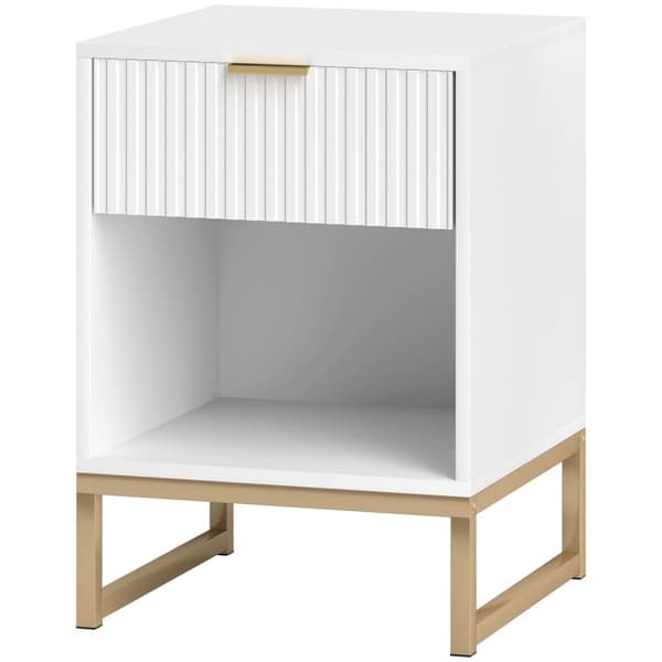 Rootzin sängyn pöytä laatikolla - yöpöytä - sivupöytä - runsaasti säilytystilaa - 40L x 40W x 57H cm