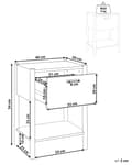 Miniatyrbillede 3 af 9: Sengebord Lyst træ MDF Fyrreben 1 Opbevaringsskuffe 1 Hylde Skandinavisk Moderne Design Soveværelse