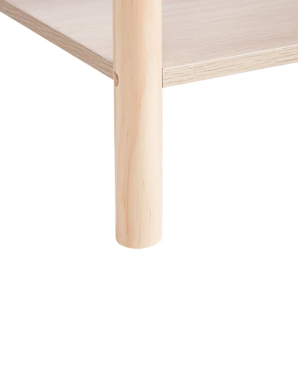 Sengebord Lyst træ MDF Fyrreben 1 Opbevaringsskuffe 1 Hylde Skandinavisk Moderne Design Soveværelse