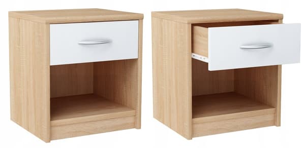 Sengebord 1S WHITE-SONOMA kommode