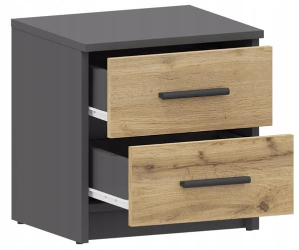 Sengebord BODO 2S ANTRACYT-WOTAN UFC kommode