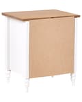 Miniatyrbilde 6 av 8: Nattbord Hvit og lyst tre 2 skuffer Retro Stil Design til Soverom
