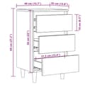 Miniatyrbillede 11 af 11: vidaXL sengebord 40x35x69 cm konstrueret træ kunsteg