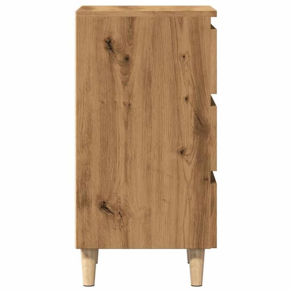 vidaXL Sängbord artisan ek 40x35x69 cm konstruerat trä