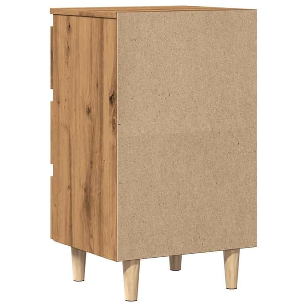 vidaXL Sängbord artisan ek 40x35x69 cm konstruerat trä