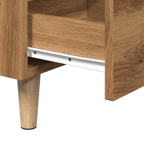 vidaXL Sängbord artisan ek 40x35x69 cm konstruerat trä