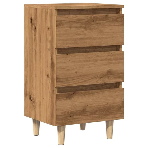 vidaXL Sängbord artisan ek 40x35x69 cm konstruerat trä