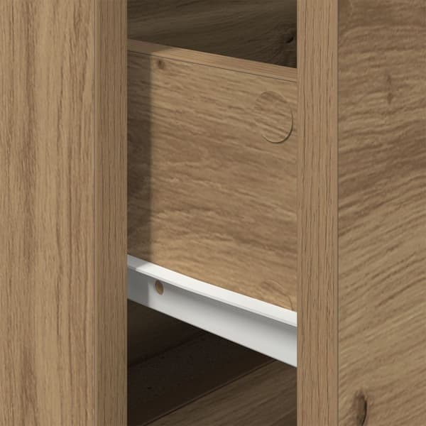 vidaXL Väggmonterat Sängbord Artisan ek Massiv ek Medium Sängbord