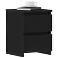 Miniatyrbilde 3 av 11: vidaXL Nattbord med skuffer 2 stk Svart Eik 30x30x40 cm